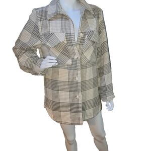 Ellison Tan and Gray Checkered Jacket